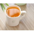 뚜껑이있는 대나무 섬유 플라스틱 식기 머그컵